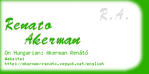 renato akerman business card