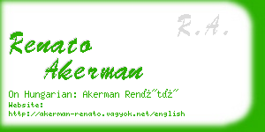 renato akerman business card